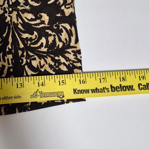 Enfocus Studio Womens Sleeveless Dress Brown Beige Size 8 Stretch Front Ruffle - Picture 6 of 9